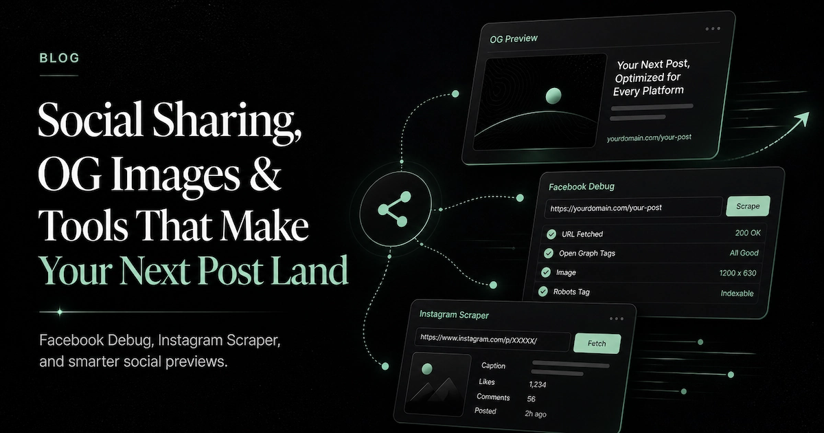 Social Sharing That Actually Works: OG Images, Specs & Tools
