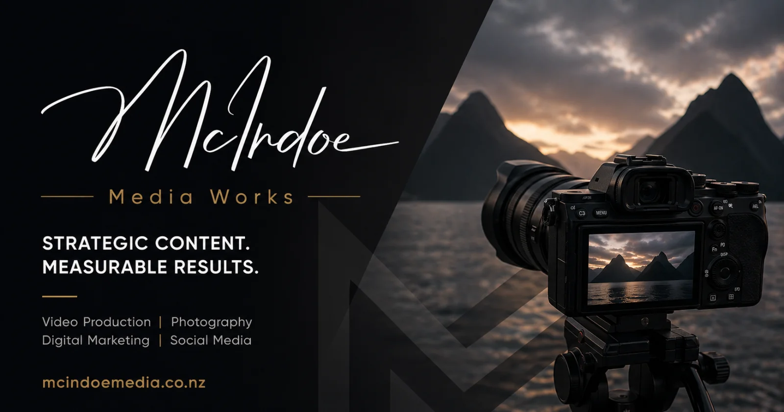 McIndoe Media website with alter ego toggle